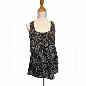 Michael Kors tiered blouse size Medium floral print